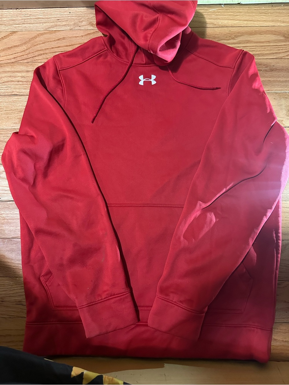Under Armour Red Pullover Hoodie with Logo